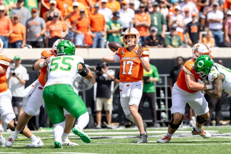 WVU Defense Prepares For Oklahoma State QB Drew Mestemaker's Quick Release